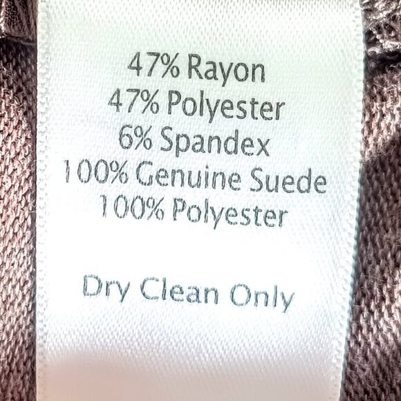 Ecru Taupe Suede Laser Cut Top - Picture 5 of 5